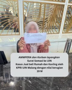 Diintimidasi! Aliansi Mahasiswa Mengultimatum Rektor UIN Maliki Malang