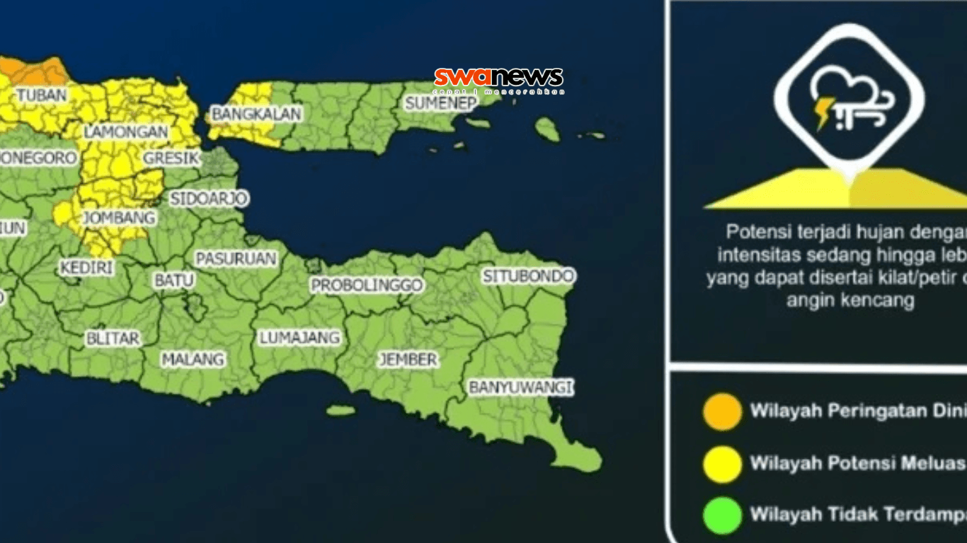 BMKG Juanda Peringatkan Potensi Cuaca Ekstrem di Jawa Timur hingga 9 Desember 2025
