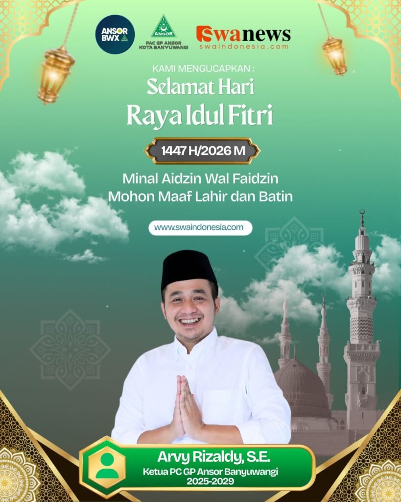 ucapan Selamat idul fitri gp ansor banyuwangi