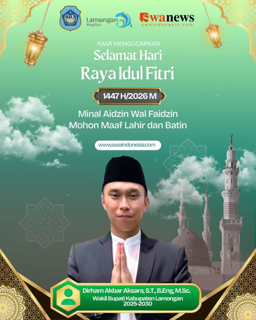 ucapan Selamat idul fitri wakil bupati lamongan