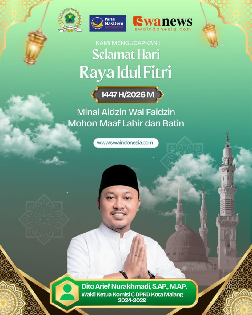 ucapan Selamat idul fitri dprd kota malang