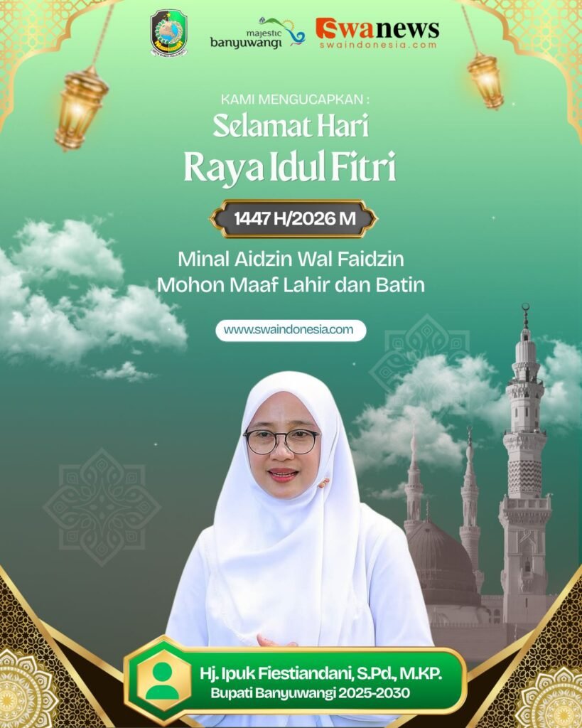 ucapan Selamat idul fitri bupati banyuwangi