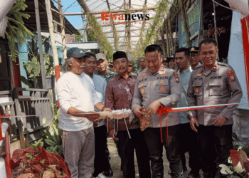 Jembatan Merah Putih Presisi di Bumiaji Diresmikan Kapolres Batu