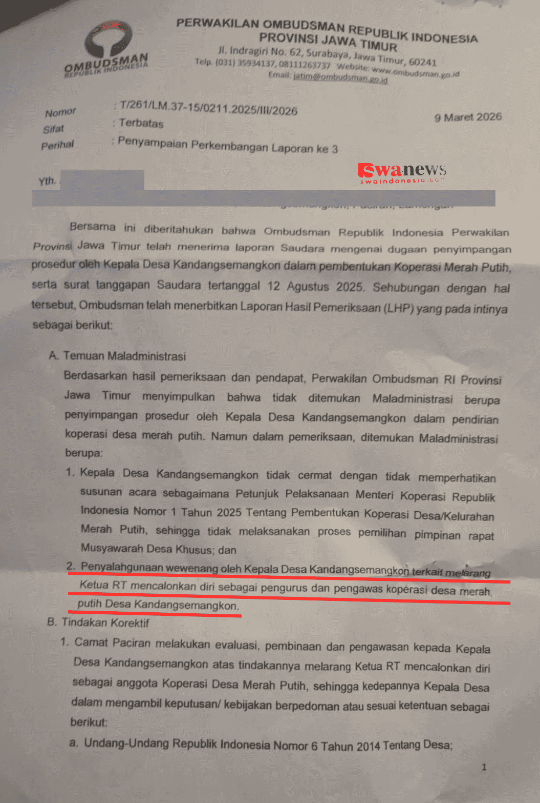 KDMP Kandangsemangkon Masih Mangkrak
