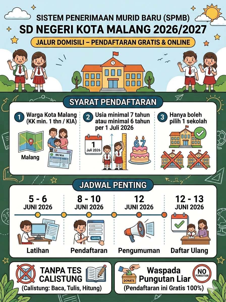 SPMB SD Jalur Domisili Kota Malang