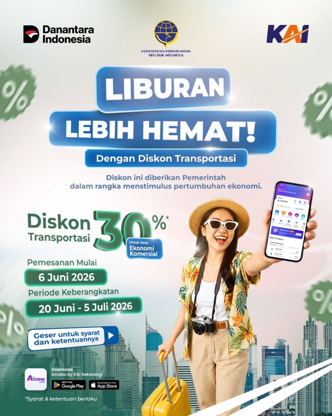 Diskon Tiket Kereta 30 Persen