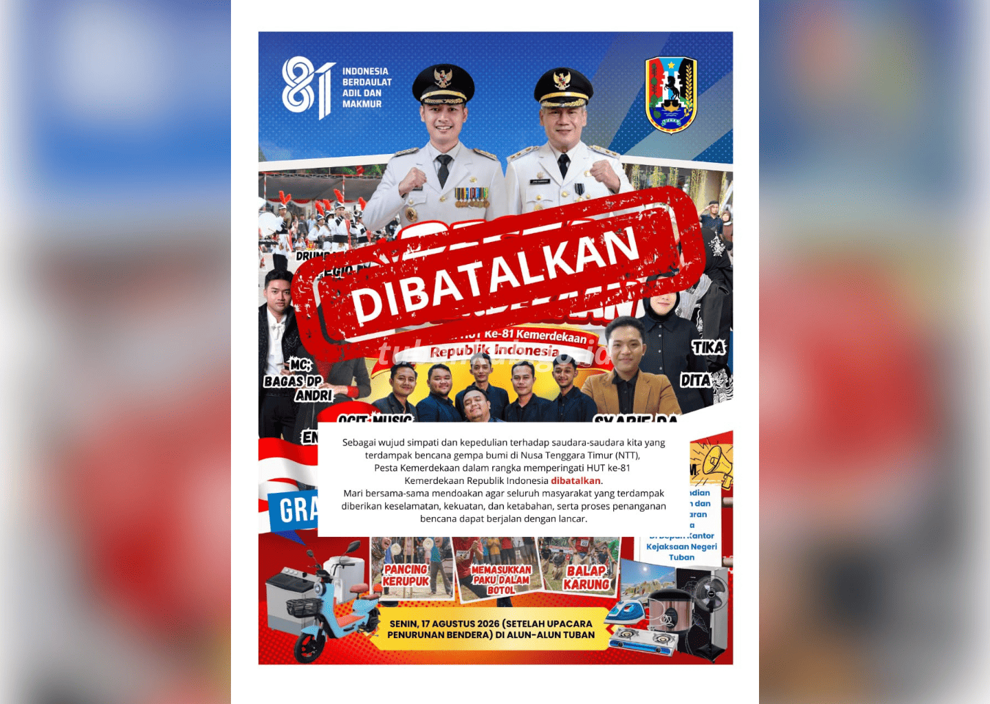 Duka gempa NTT