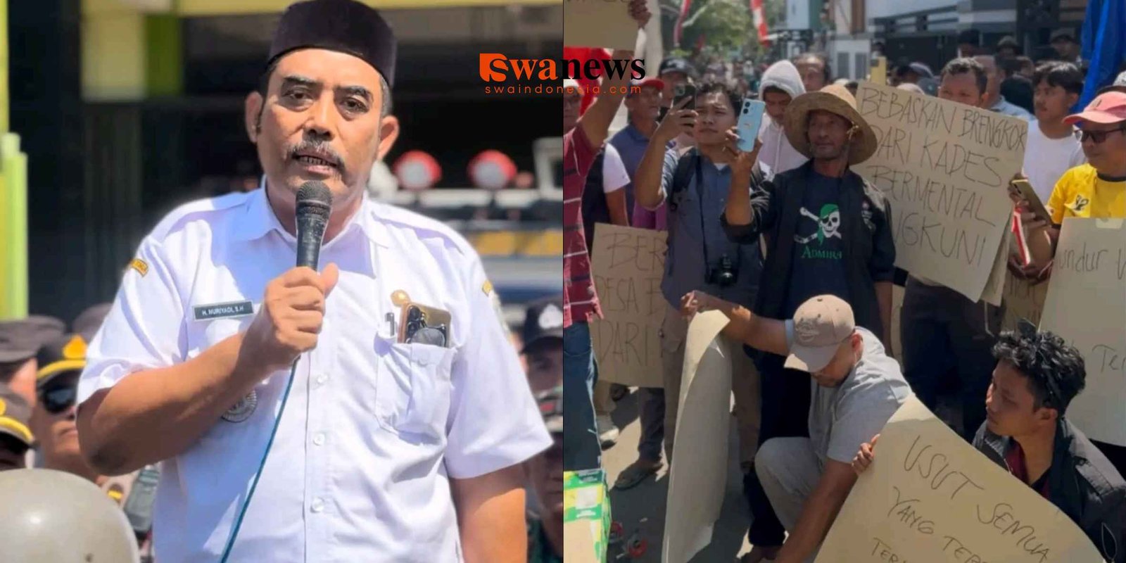 Demonstrasi warga Brengkok